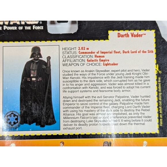 VTG NEW Star Wars Power of the Force Darth Vader Action Figure Kenner 1995 - Picture 4 of 5